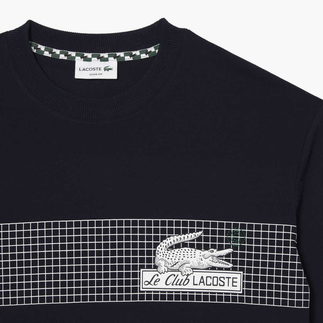 Lacoste Loose Fit Tennis Print T-shirts Herren Navy Blau | UVKE-56389