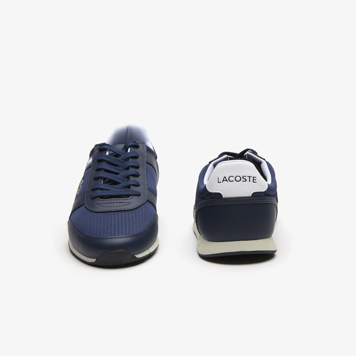 Lacoste Menerva Sport Textil And Leder Sneakers Herren Navy Weiß | NPKA-73941