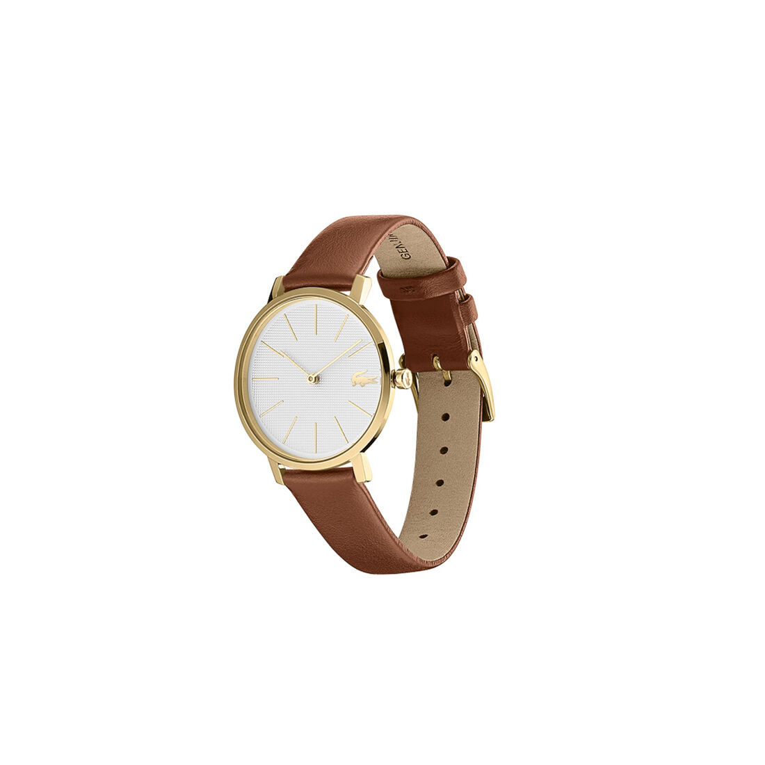 Lacoste Moon Womens Silver & White Dial Watch Uhren Damen Braun | VSQP-85963