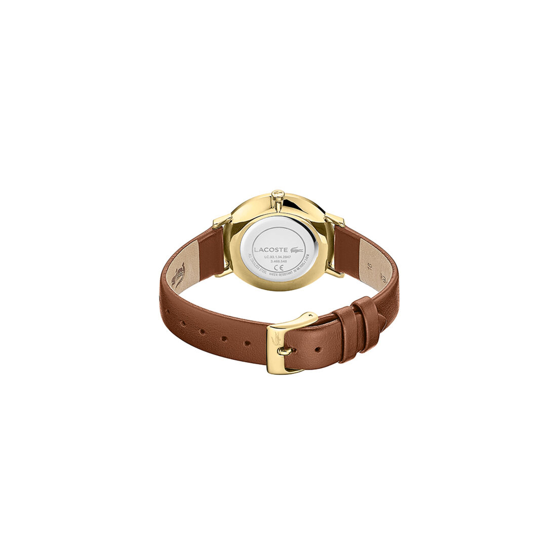 Lacoste Moon Womens Silver & White Dial Watch Uhren Damen Braun | VSQP-85963