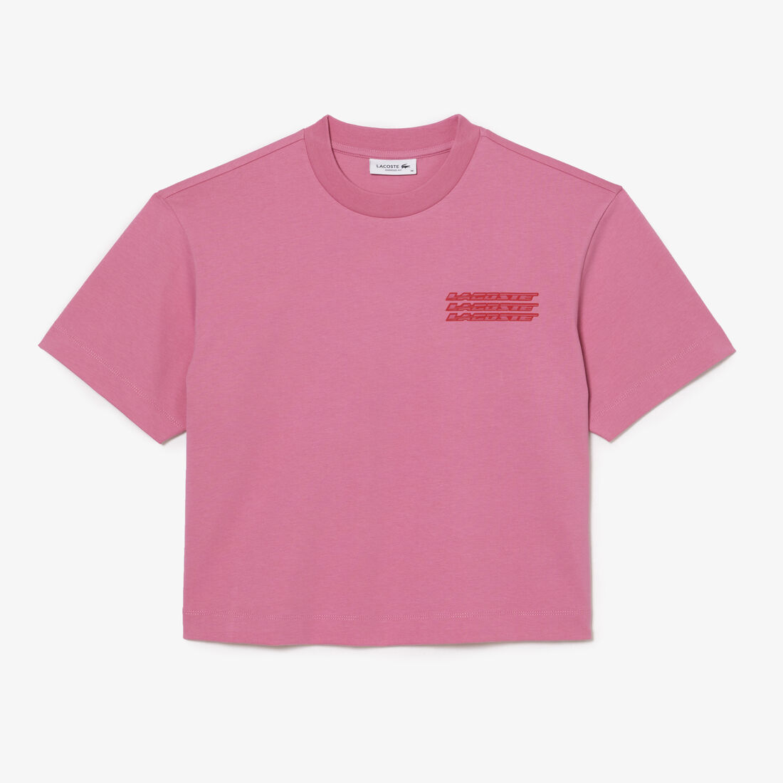 Lacoste Oversized Baumwoll Jersey T-shirts Damen Rosa | YPQG-48357