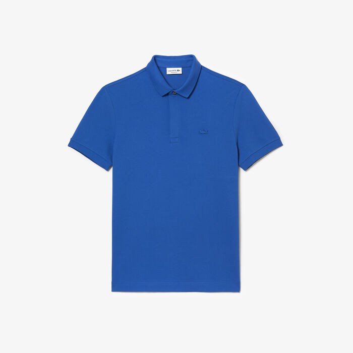 Lacoste Paris Regular Fit Stretch Baumwoll Piqué Polo Shirts Herren Blau | TSZX-07163