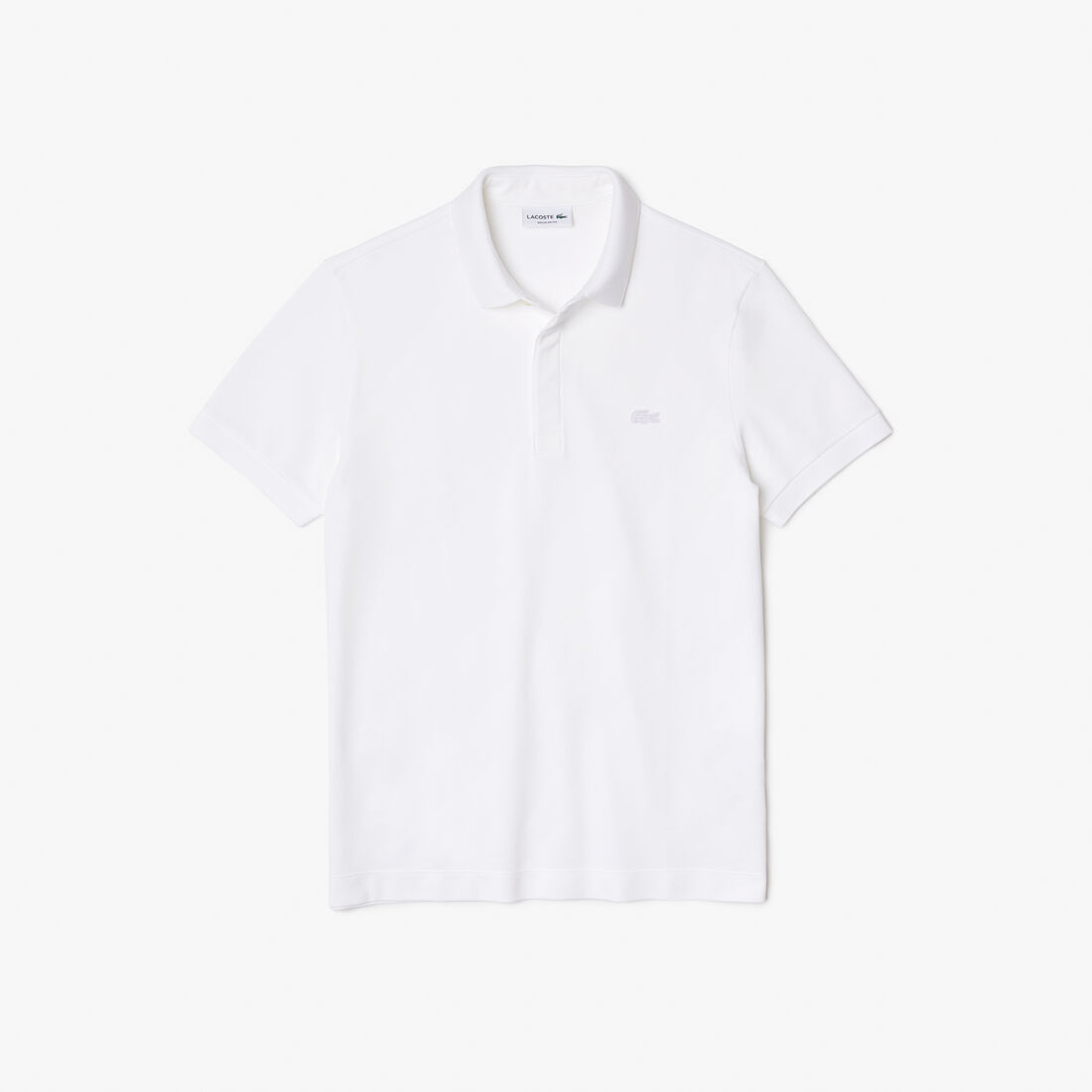 Lacoste Paris Regular Fit Stretch Baumwoll Piqué Polo Shirts Herren Weiß | WMQS-05234