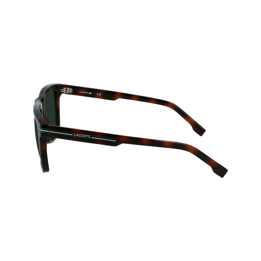 Lacoste Plastic Lines Rectangular Sonnenbrille Herren Grün | MXLW-37469