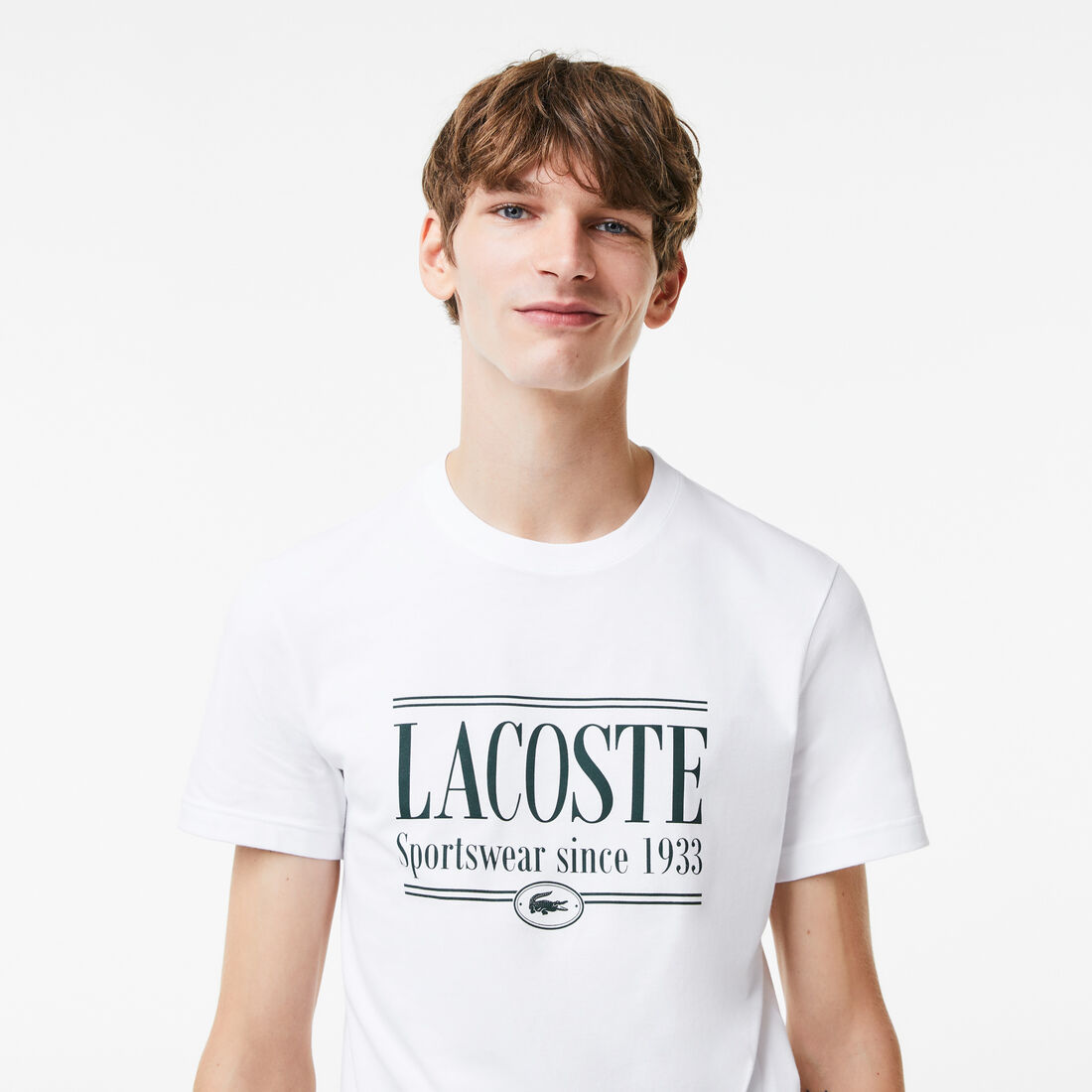 Lacoste Regular Fit Jersey T-shirts Herren Weiß | MQKV-19740