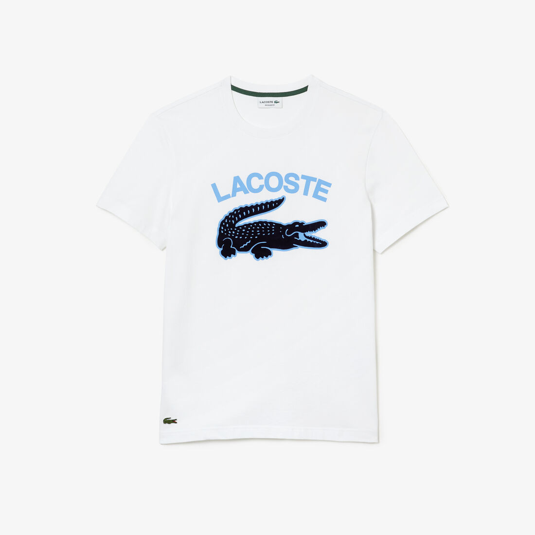 Lacoste Regular Fit Xl Crocodile Print T-shirts Herren Weiß | MZBE-17485