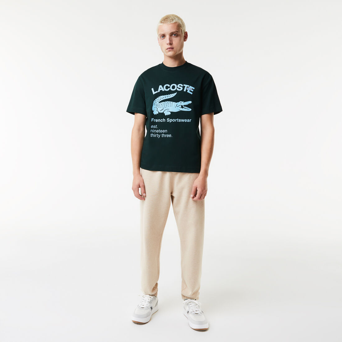 Lacoste Relaxed Fit Crocodile T-shirts Herren Grün | HCRB-24601
