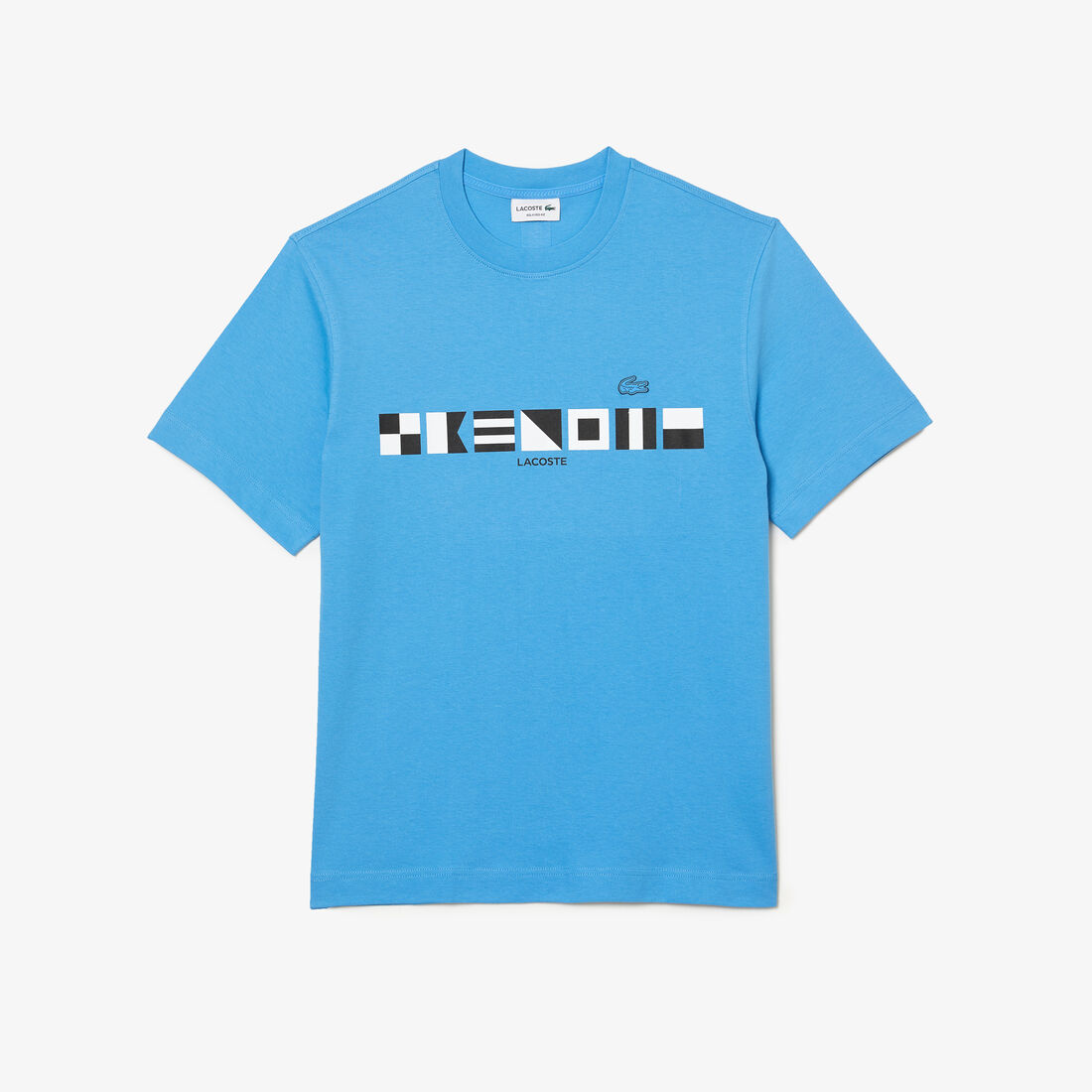 Lacoste Relaxed Fit Print T-shirts Herren Blau | QNZU-03169