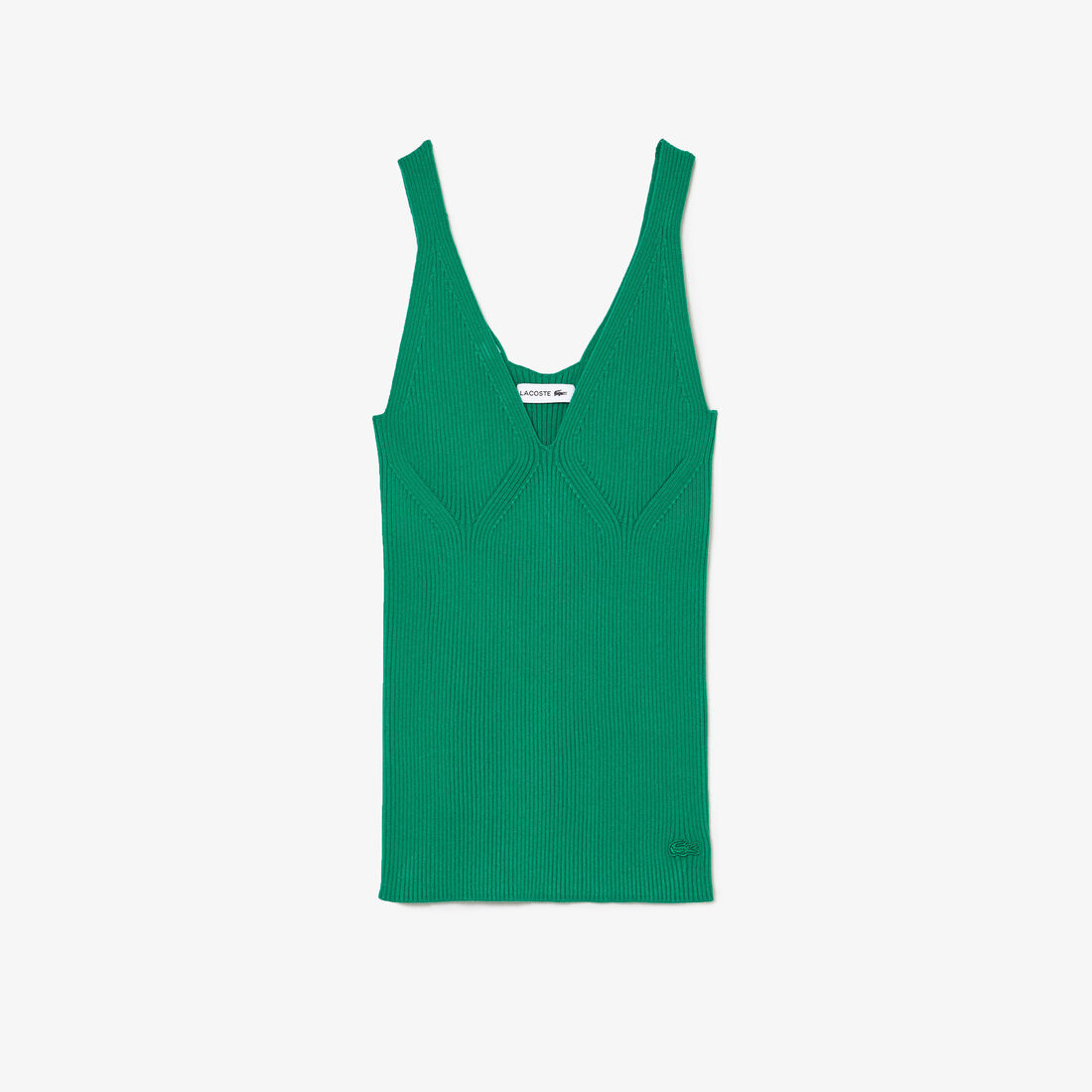 Lacoste Seamless Gerippt Knit Tank Top Sweatshirts Damen Grün | IBNS-59761
