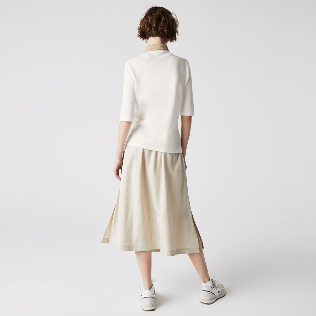 Lacoste Slim Fit Baumwoll Polo Shirts Damen Weiß | WPUN-61895