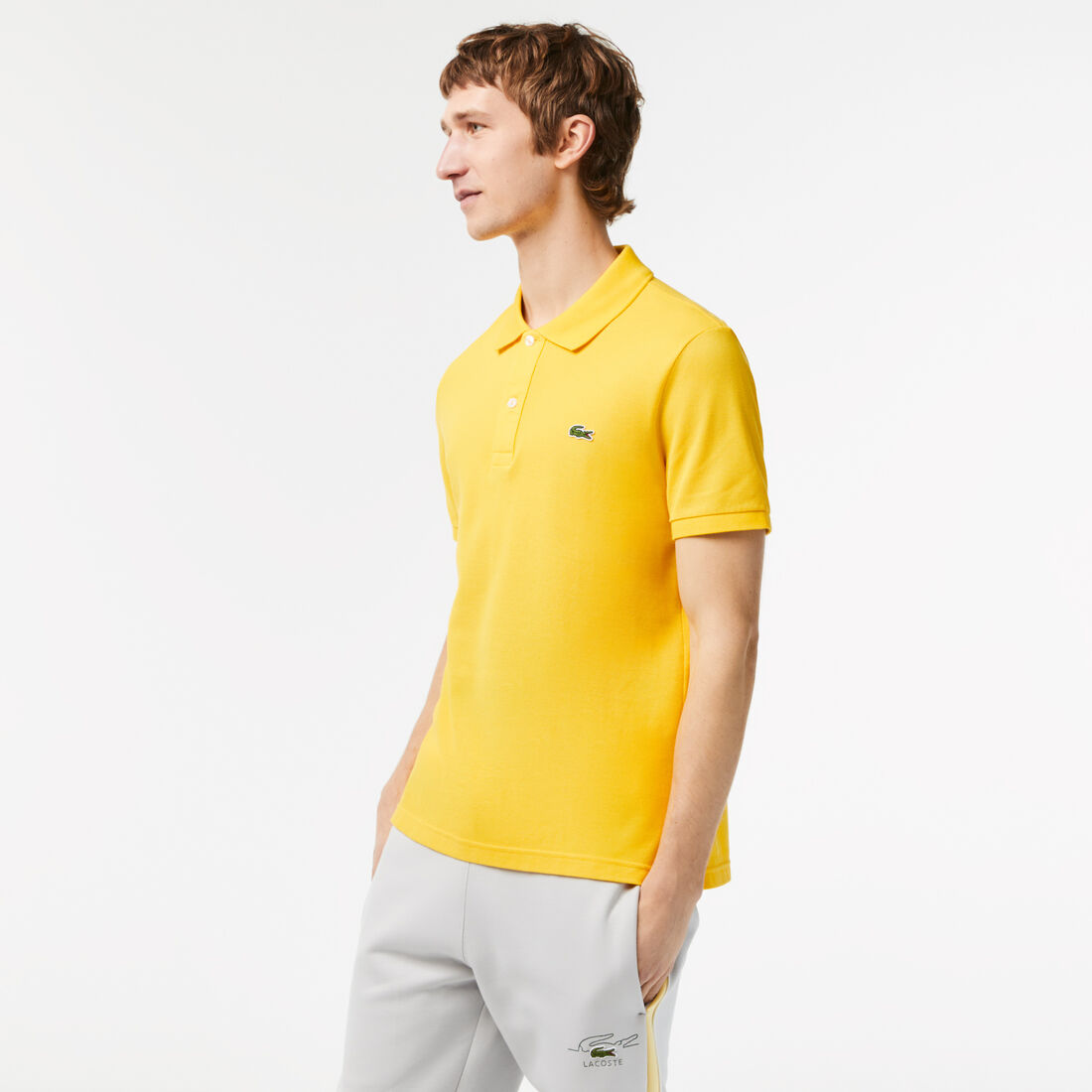 Lacoste Slim Fit In Petit Piqué Polo Shirts Herren Gelb | BSWA-65981