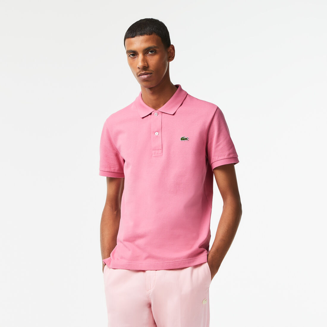 Lacoste Slim Fit In Petit Piqué Polo Shirts Herren Rosa | DTOY-84627