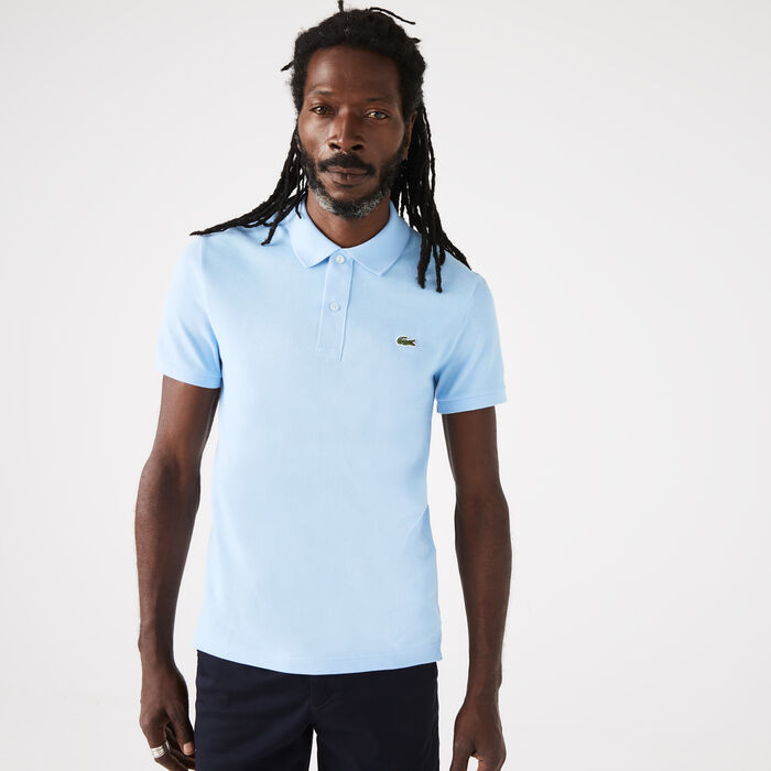 Lacoste Slim Fit In Petit Piqué Polo Shirts Herren Blau | MYIO-31408