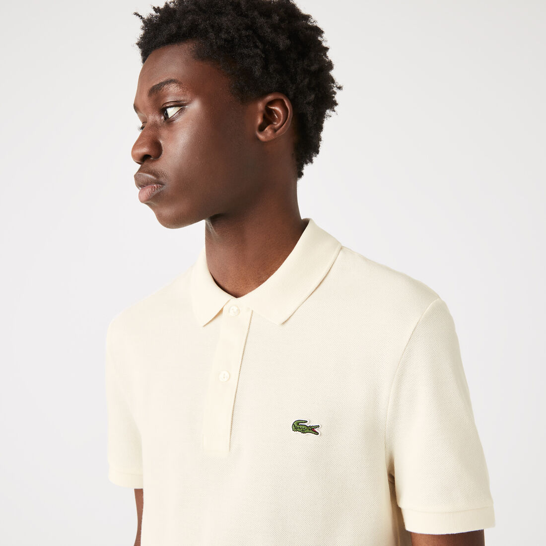 Lacoste Slim Fit In Petit Piqué Polo Shirts Herren Weiß | TISN-98045