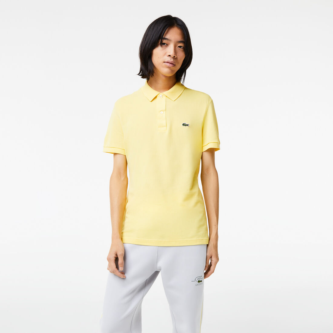 Lacoste Slim Fit In Petit Piqué Polo Shirts Herren Gelb | XLME-85160