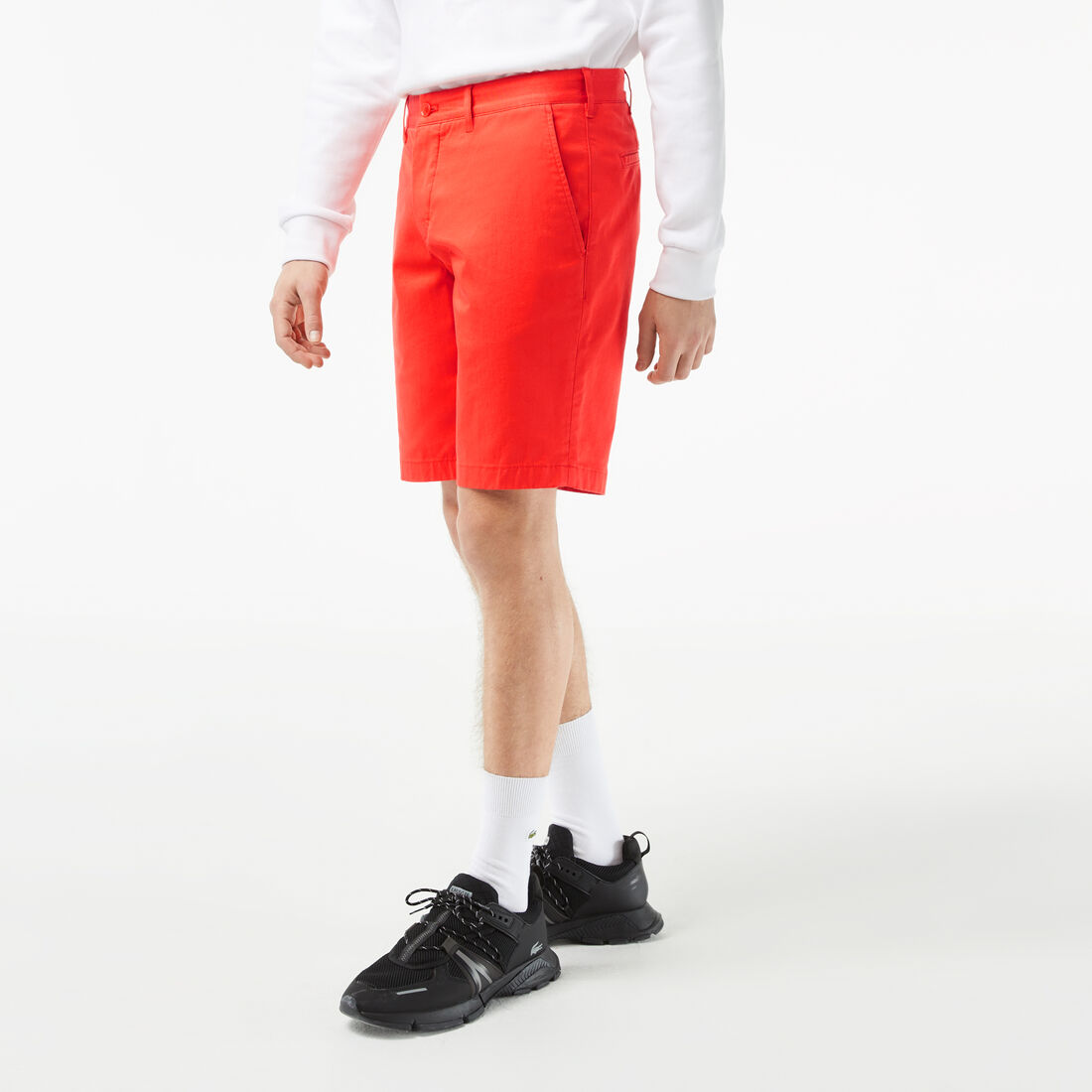 Lacoste Slim Fit Stretch Baumwoll Bermuda Kurze Hose Herren Orange | ENFK-53682