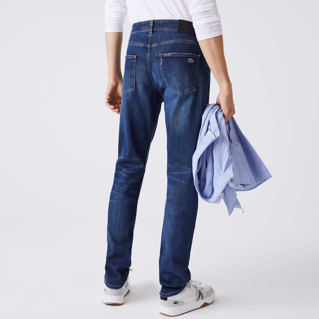 Lacoste Slim Fit Stretch Baumwoll Denim Jeans Herren Blau | RUWK-86149