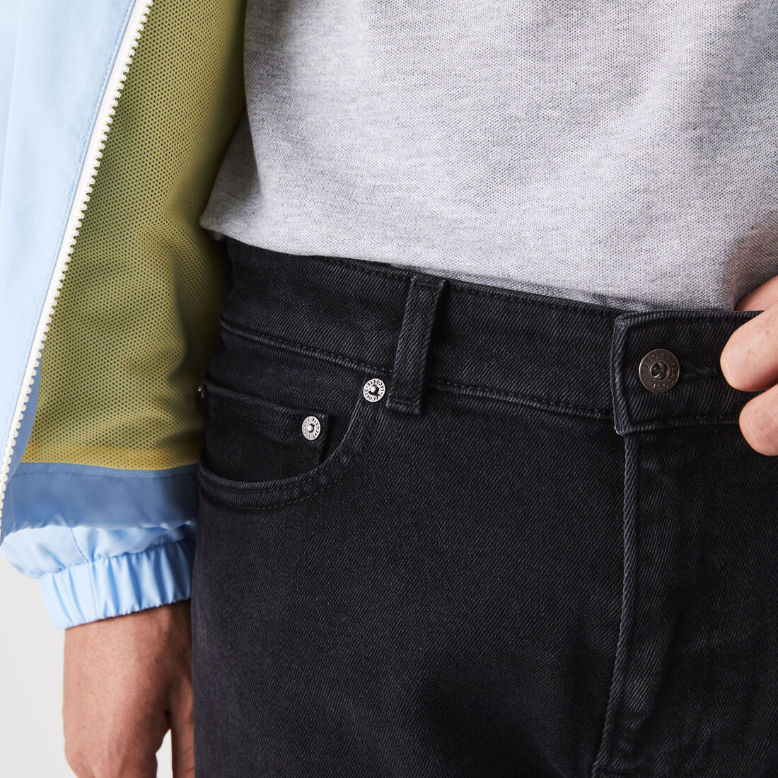 Lacoste Slim Fit Stretch Denim 5-pocket Jeans Herren Blau | EBZV-51430