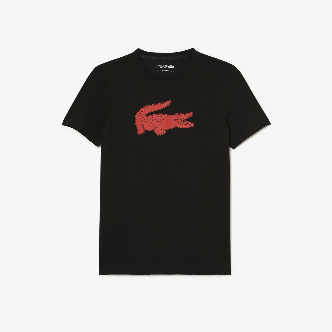 Lacoste Sport 3d Print Crocodile Atmungsaktiv Jersey T-shirts Herren Schwarz Rot | LDHO-49605