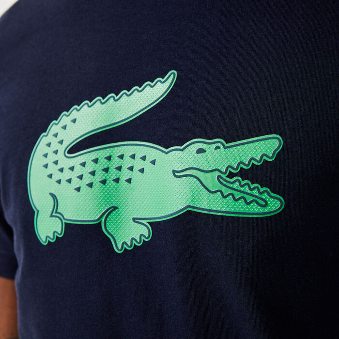 Lacoste Sport 3d Print Crocodile Atmungsaktiv Jersey T-shirts Herren Blau | UQXT-19204