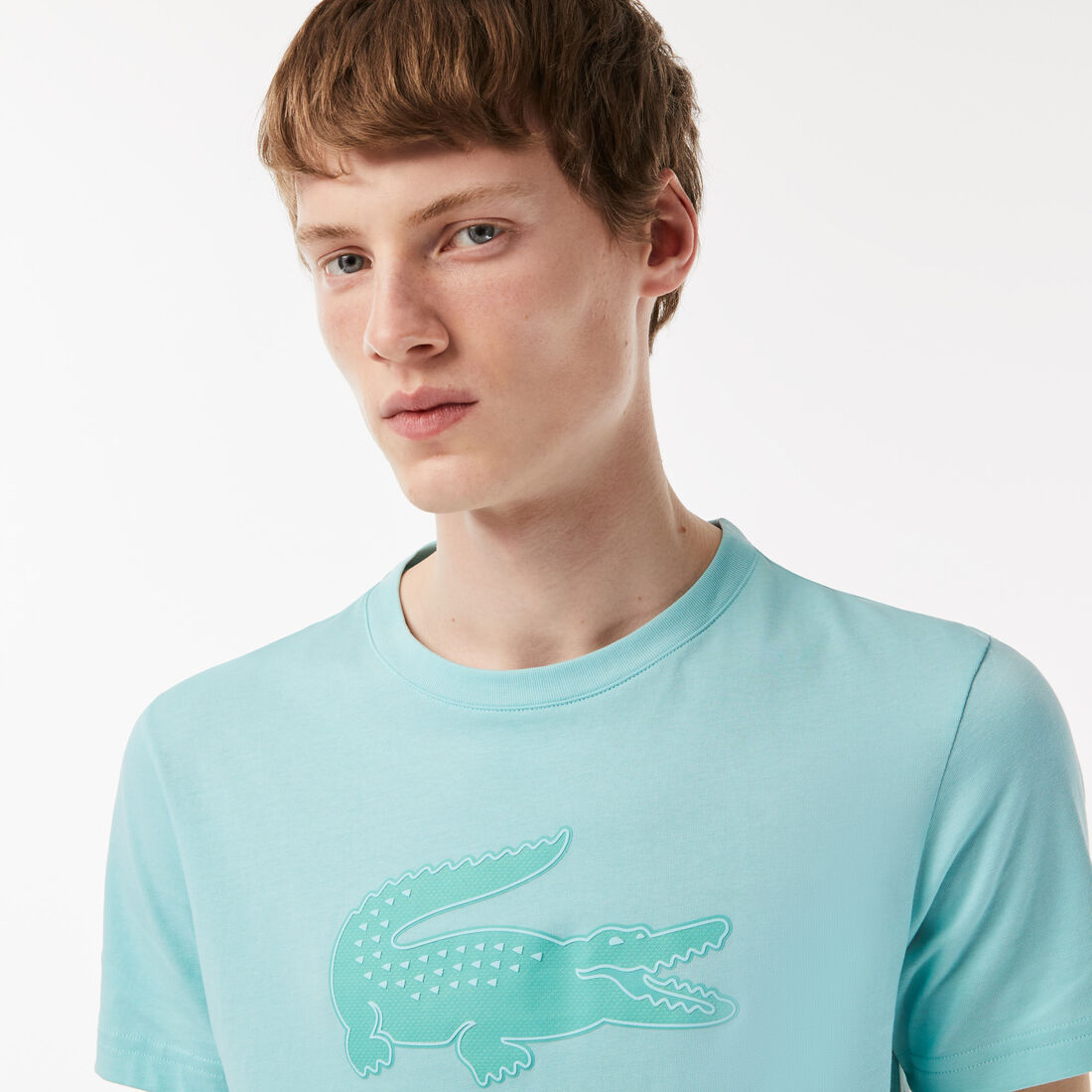 Lacoste Sport 3d Print Crocodile Atmungsaktiv Jersey T-shirts Herren Hellgrün | WENI-76895