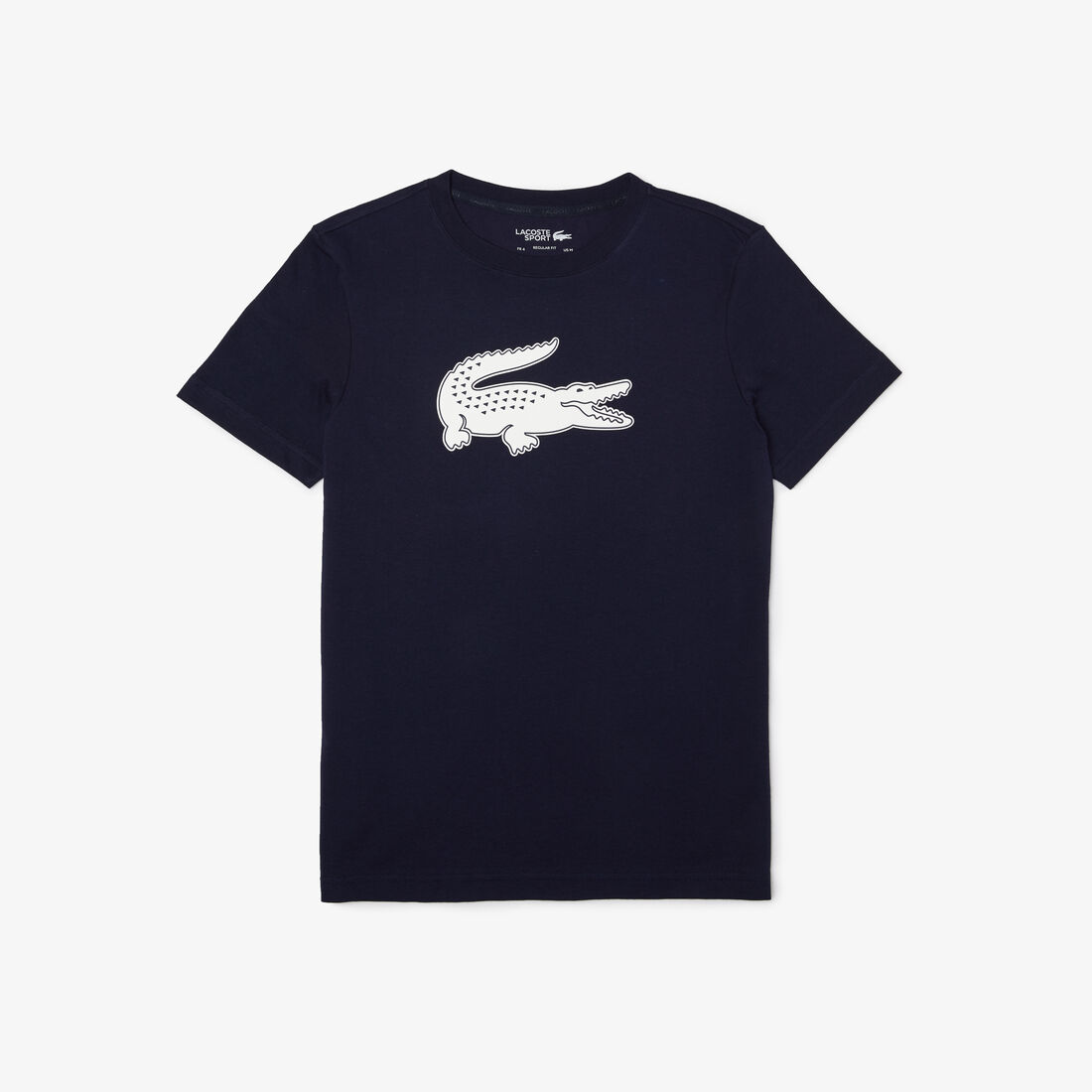 Lacoste Sport 3d Print Crocodile Atmungsaktiv Jersey T-shirts Herren Navy Blau Weiß | XTLM-47681
