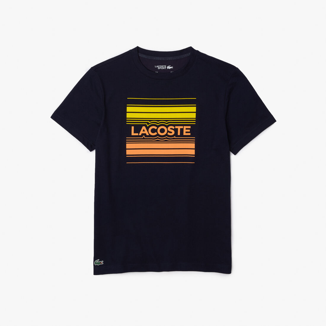 Lacoste Sport Stylized Logo Print Organic Baumwoll T-shirts Herren Blau | SBKZ-74613
