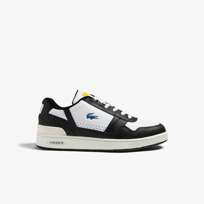 Lacoste T-clip Leder Colour Contrast Sneakers Herren Weiß Schwarz | PYXI-06148