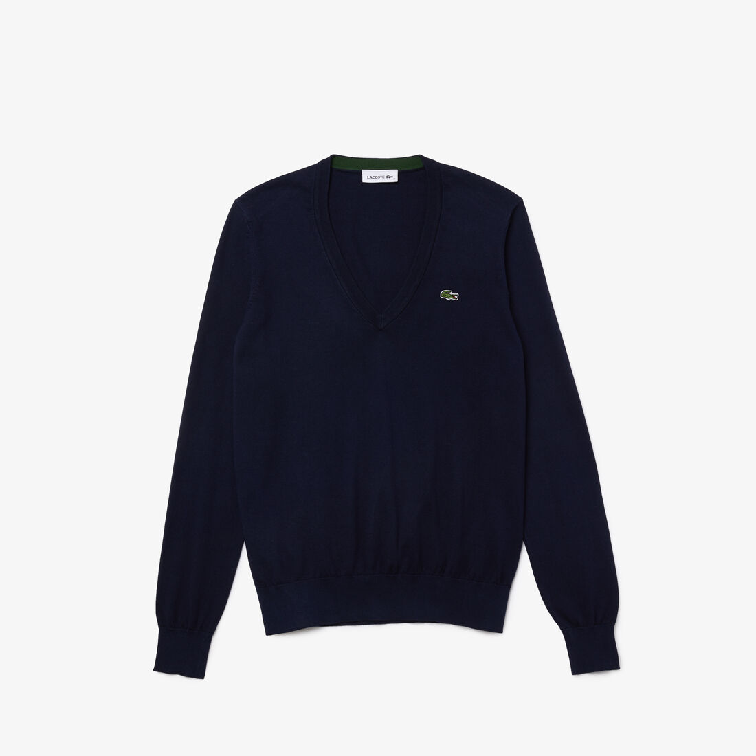 Lacoste V-neck Loose Organic Baumwoll Sweatshirts Damen Navy | SUMZ-06237