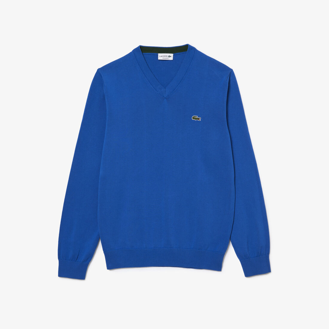 Lacoste V-neck Organic Baumwoll Pullover Herren Blau | CMJA-92641