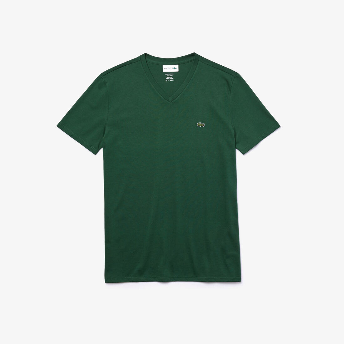 Lacoste V-neck Pima Baumwoll Jersey T-shirts Herren Grün | NWPL-85629