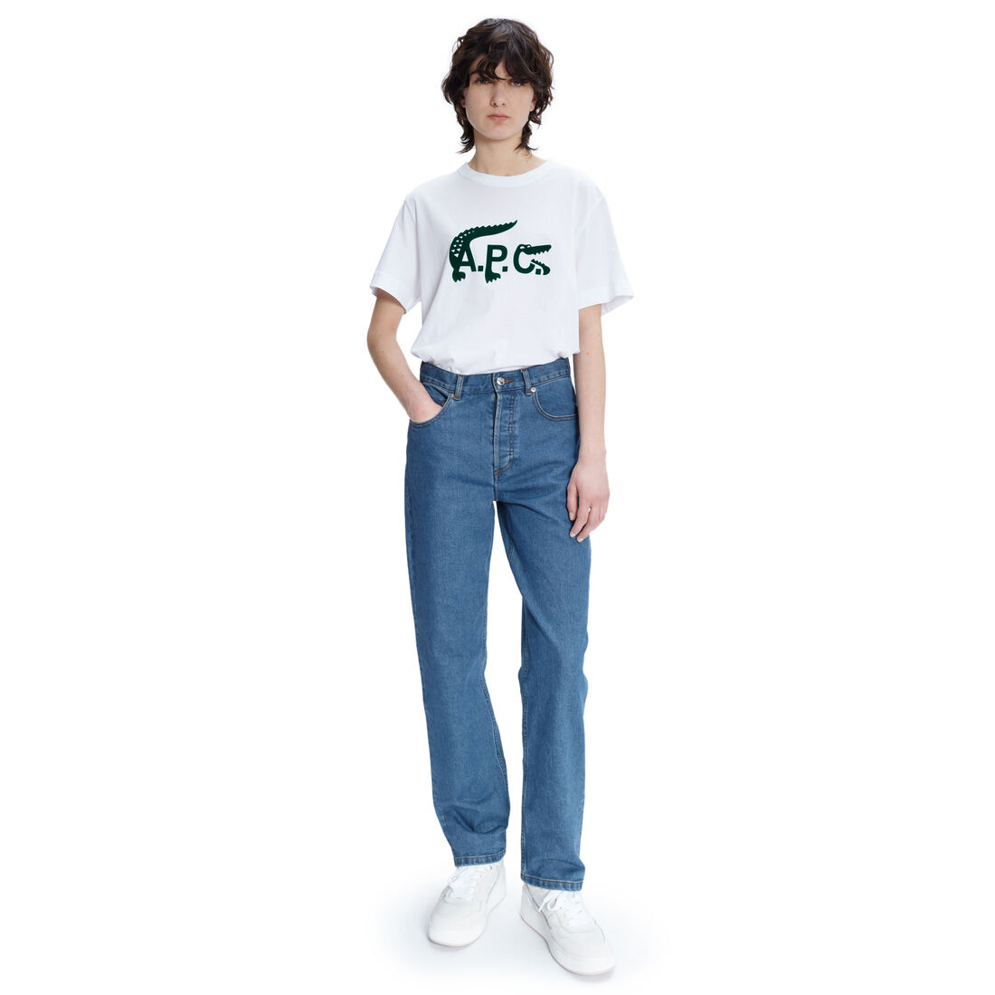 Lacoste X A.p.c. Jersey T-shirts Herren Weiß | QECK-56429