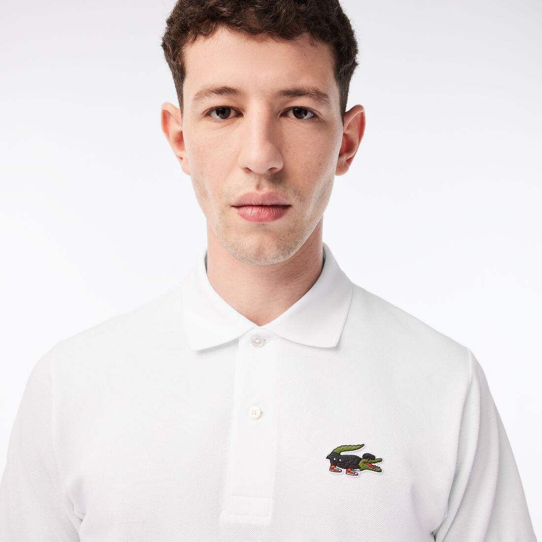 Lacoste X Netflix Organic Baumwoll Polo Shirts Herren Weiß | AFDS-01237